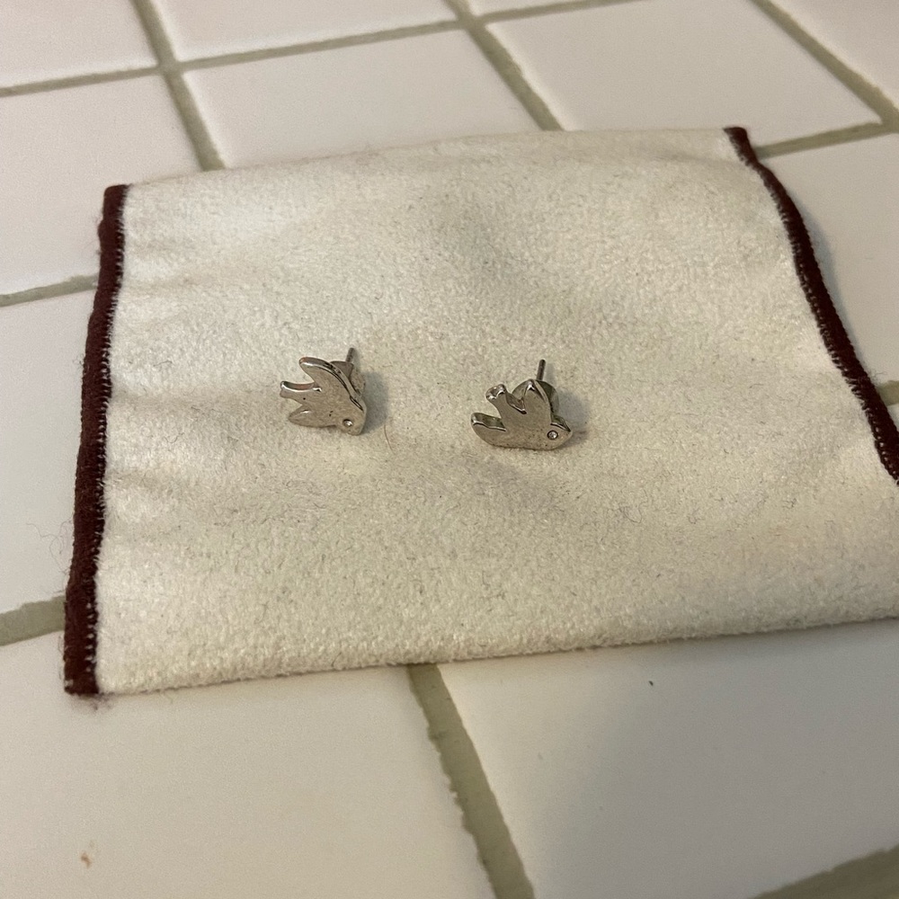 Silver dove earrings from Marc Jacobs